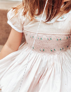 The hand smocked GRACE dress - in light pink