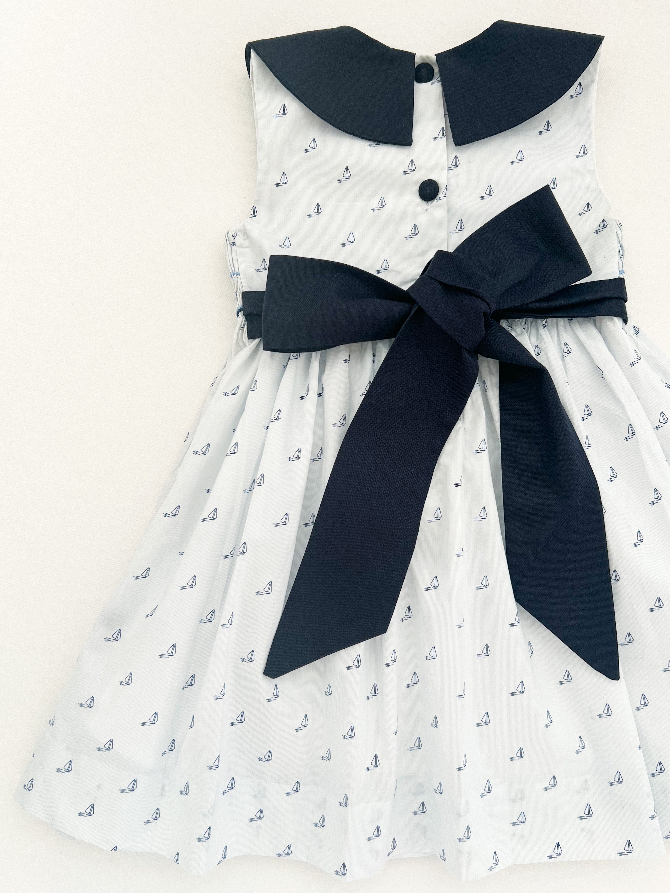 The hand smocked TESSA dress - Sailor