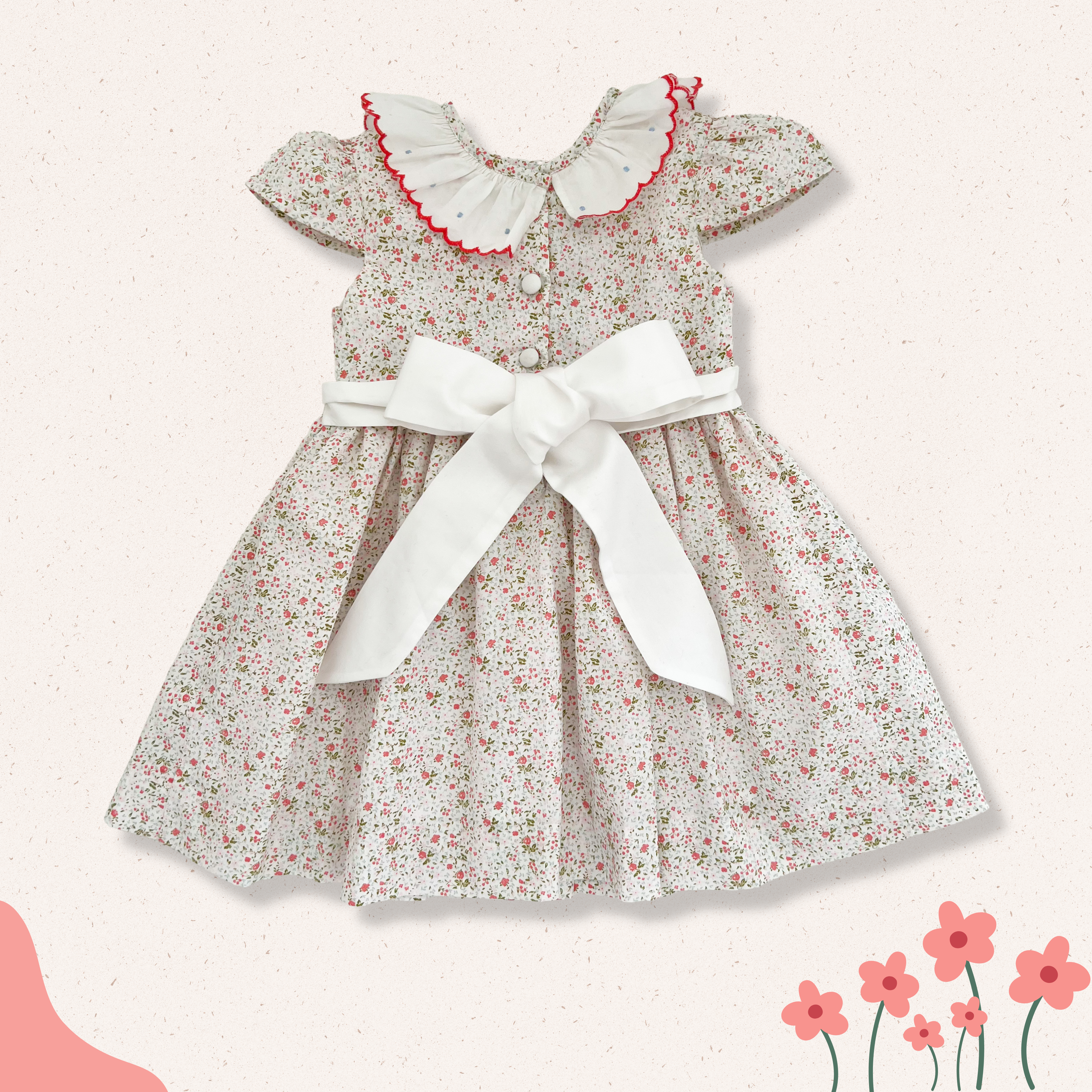 The hand smocked DALIA dress - Floral