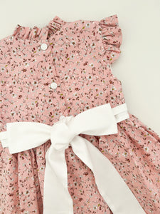 ** SOLD OUT ** The hand smocked IRIS dress - Pink Floral