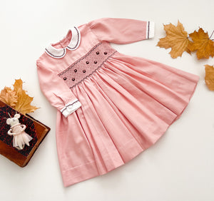 The hand smocked ANNE dress - Pink
