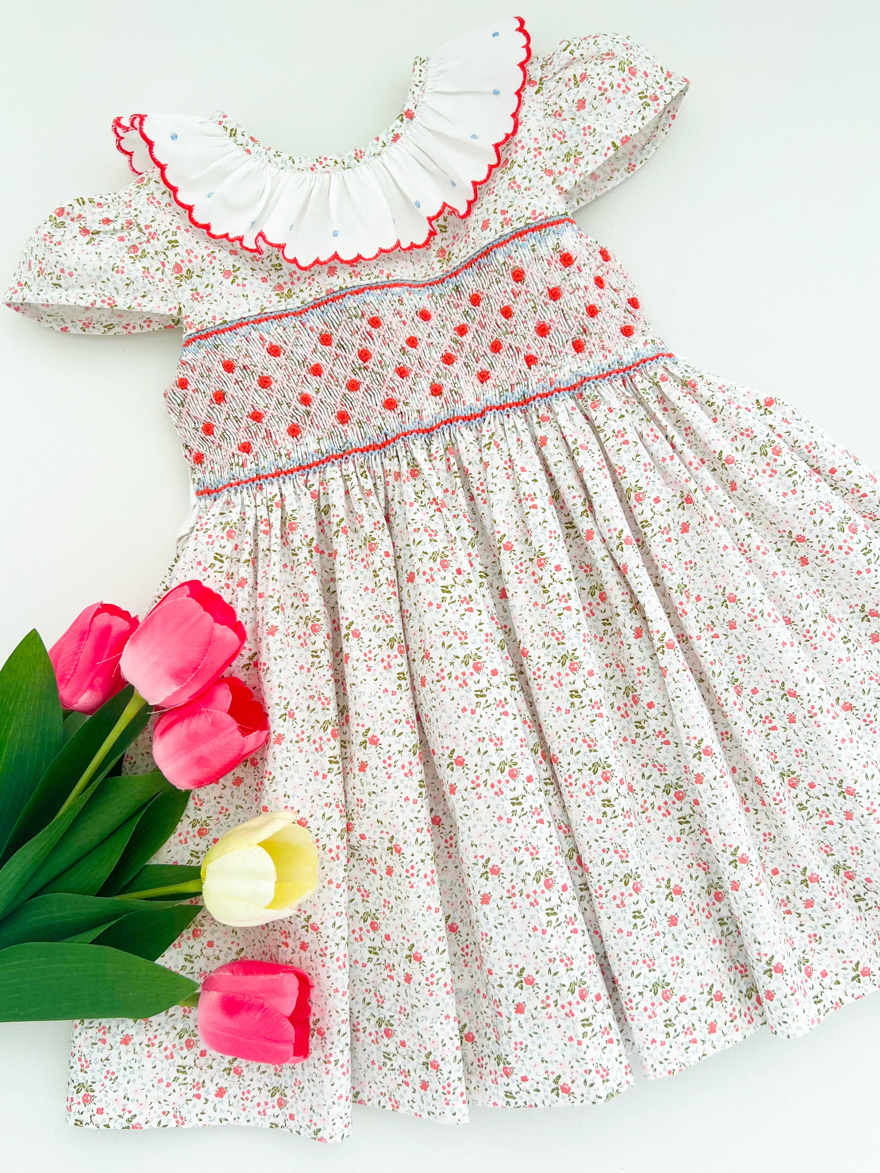 The hand smocked DALIA dress - Floral