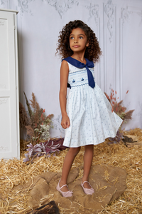 The hand smocked TESSA dress - Sailor